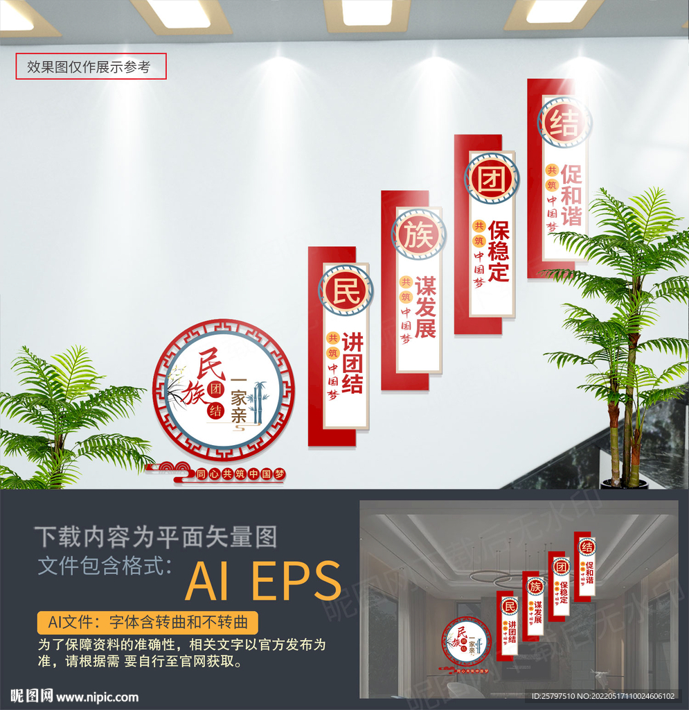 民族团结楼梯文化墙