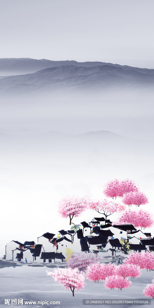 江南新玄关画山水 TIF分层