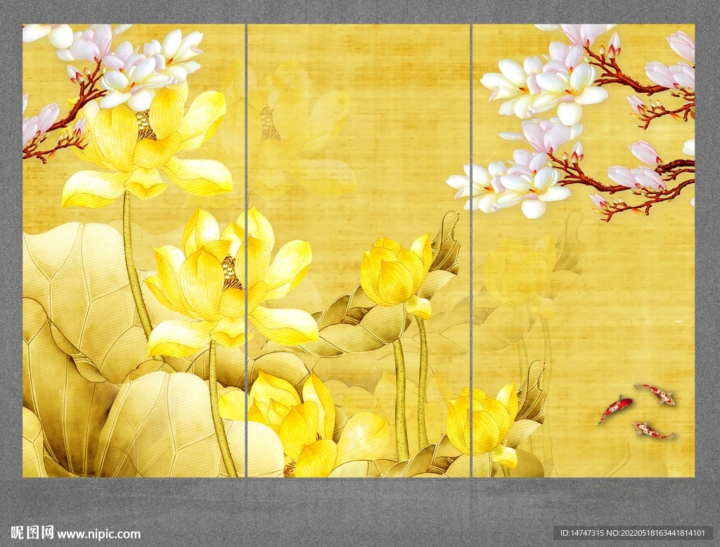 中国画荷花