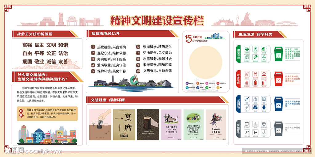 精神文明建设宣传栏