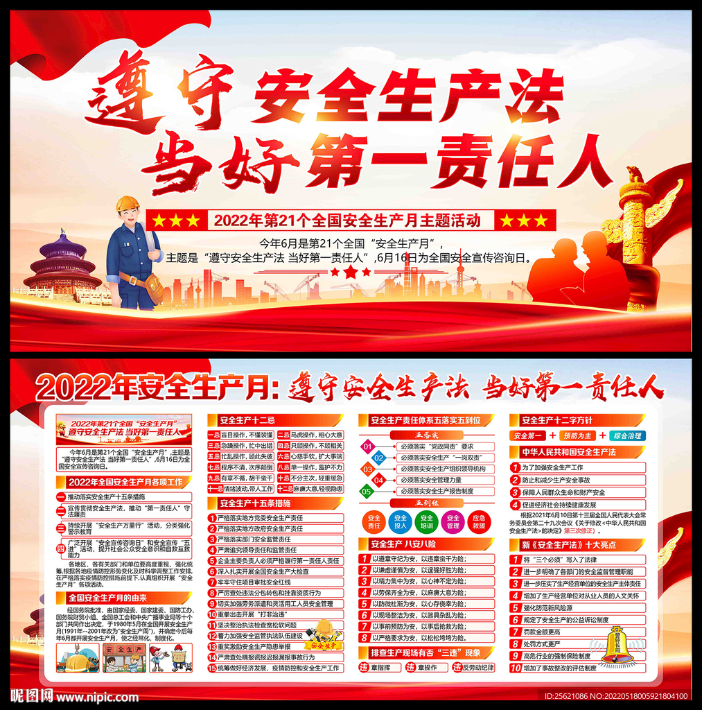 2022年安全生产月展板