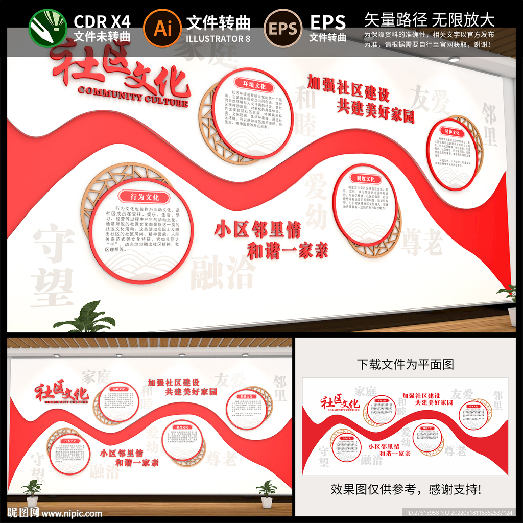 文明社区文化墙