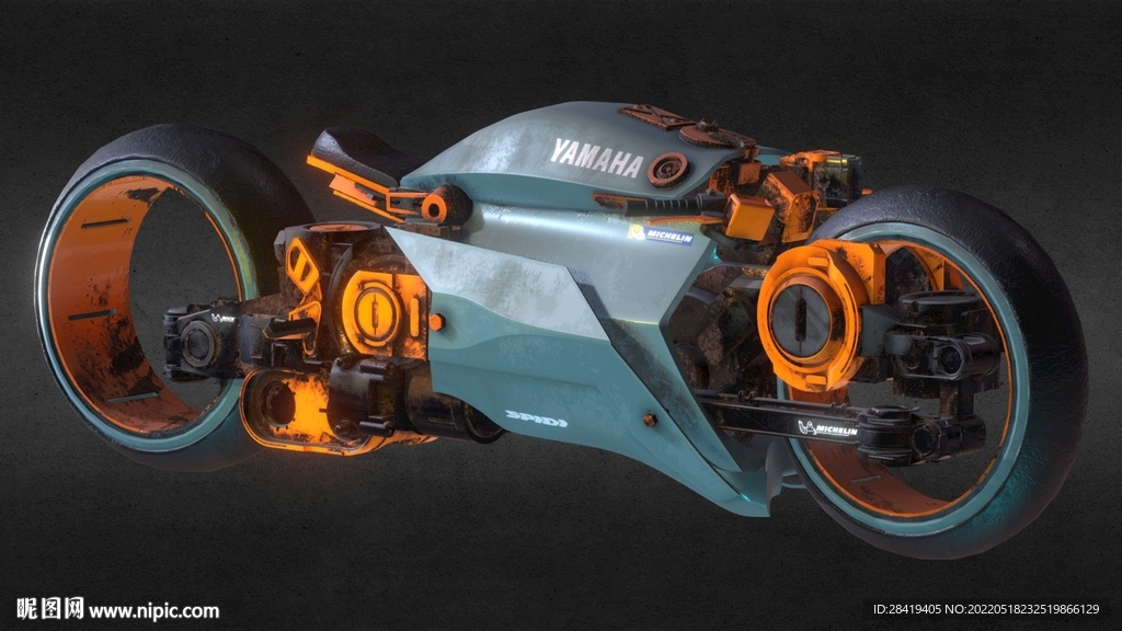 赛博摩托 c4d