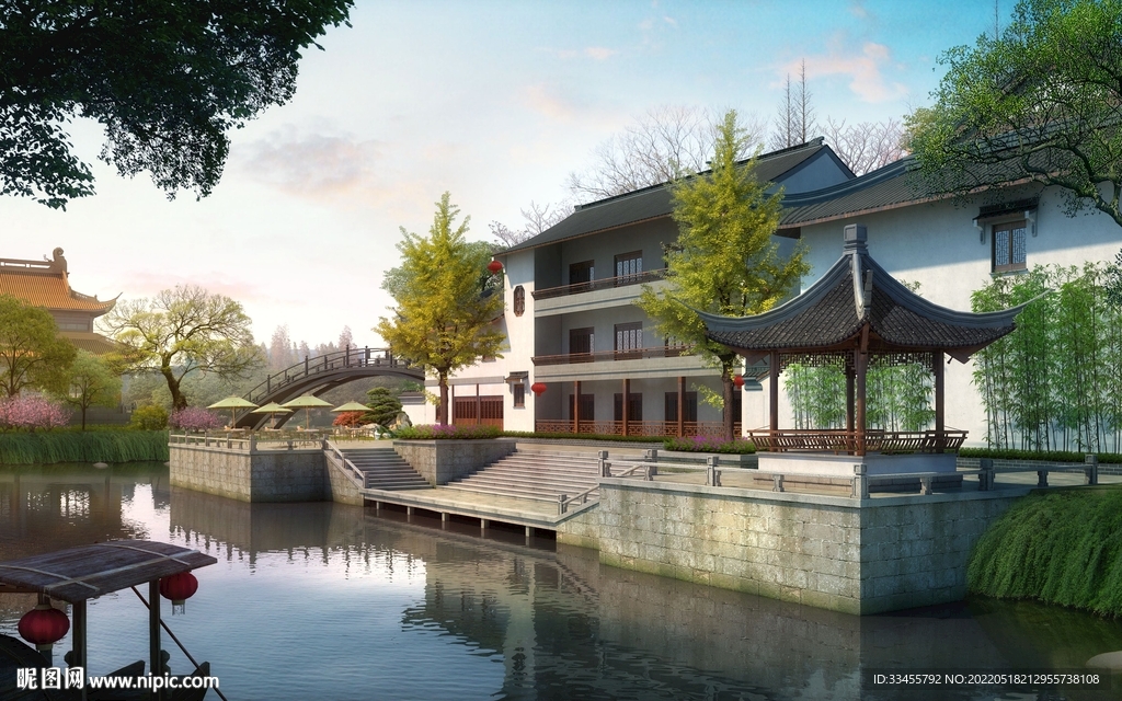 河边古建