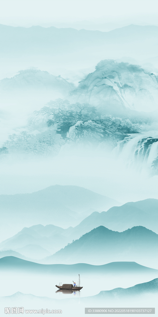 高大上中国风玄关画 TIf分层