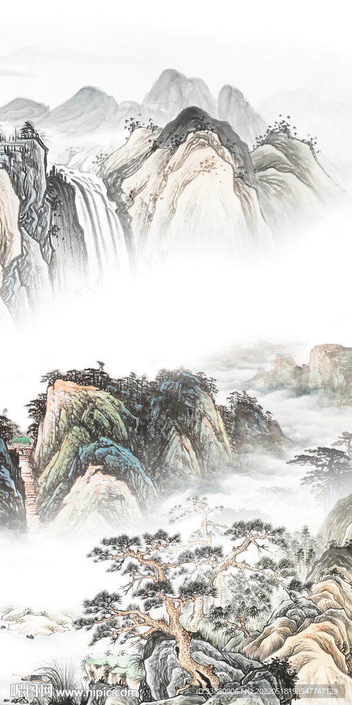 新款 山水玄关新画 TIF分层