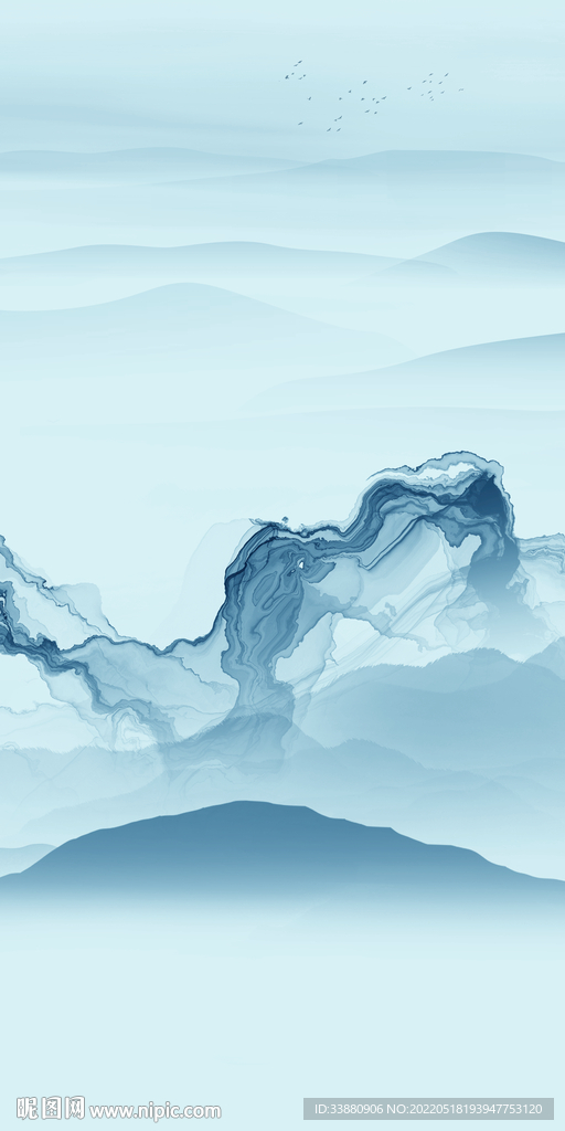 大气 山水玄关新画 TIF分层