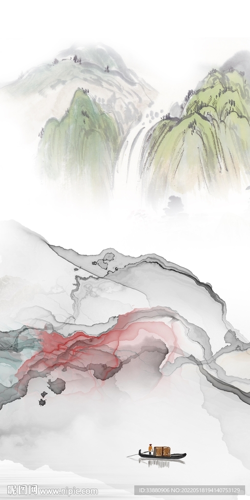 别墅山水玄关新画 TIF分层