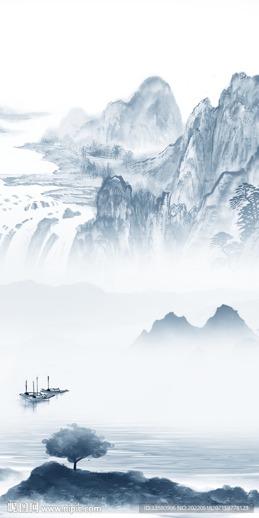 高档 山水玄关新画 TIF分层