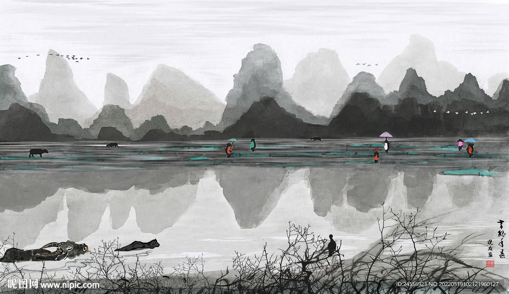 意境山水画