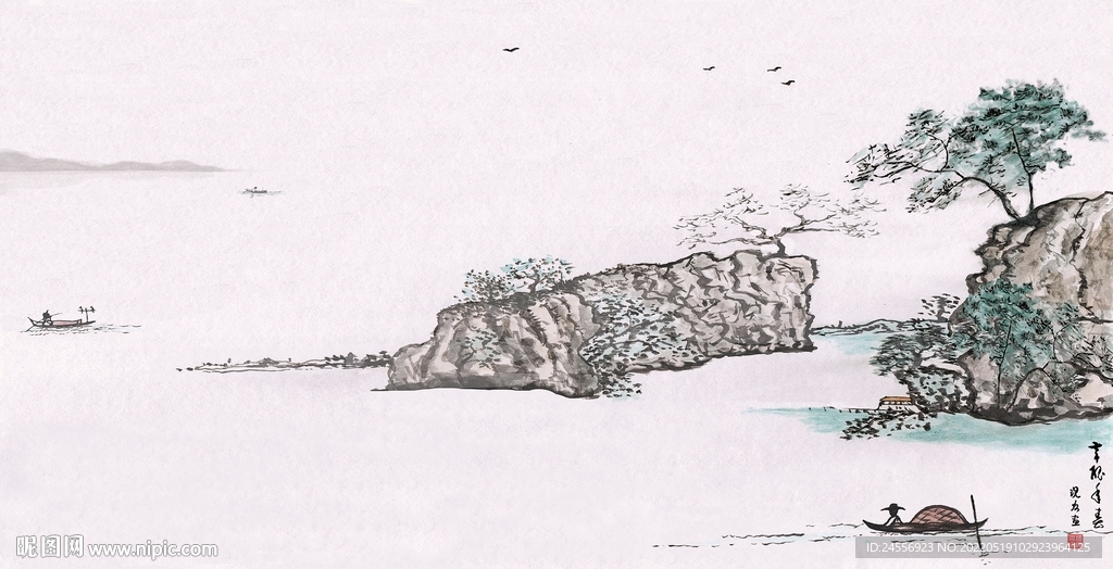 水墨山水画