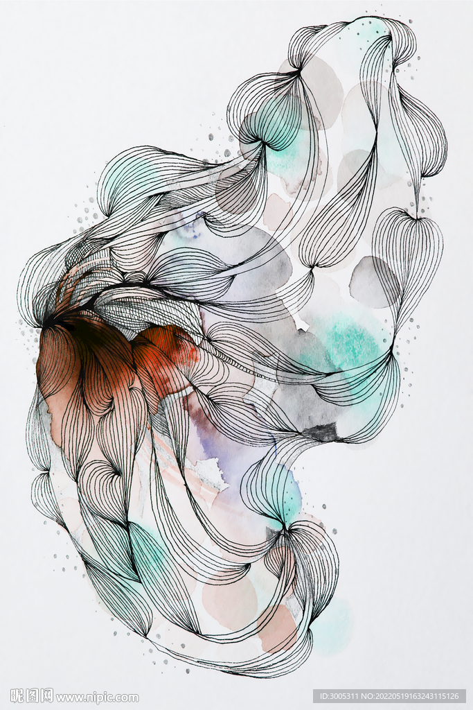 装饰画 抽象画 线条