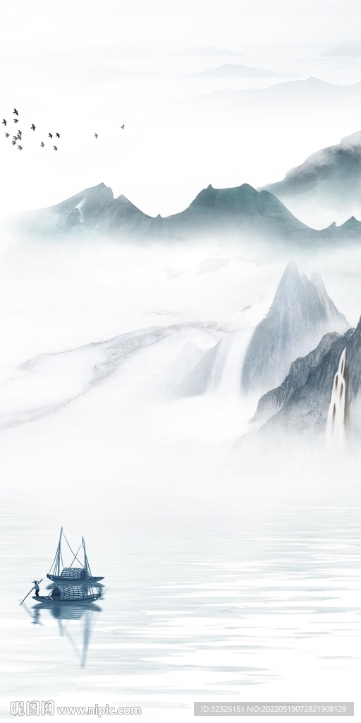 水墨新款高清玄关 TiF分层