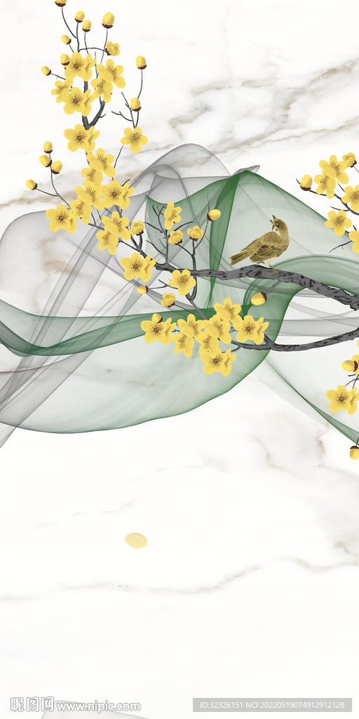 简约高档背景玄关 TiF分层