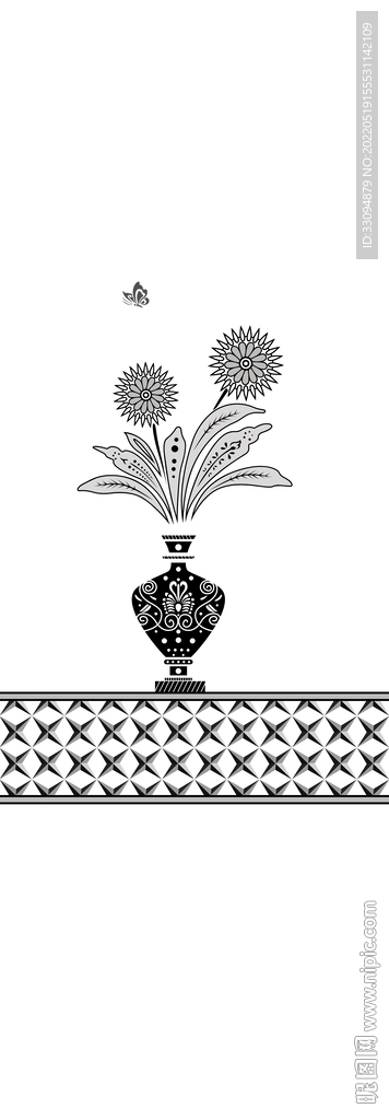 高清分层透明底平开门打印图