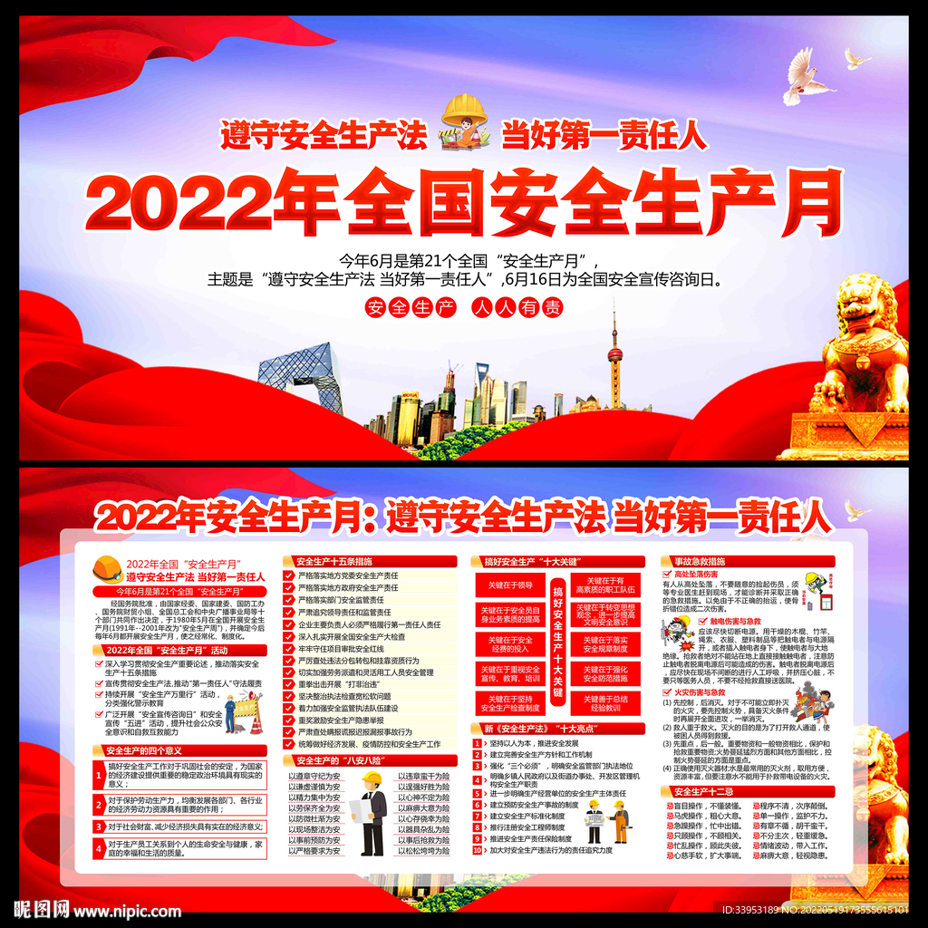 2022年安全月展板