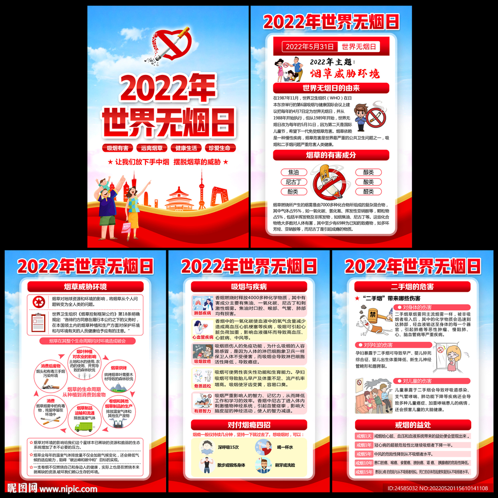 2022年世界无烟日展板