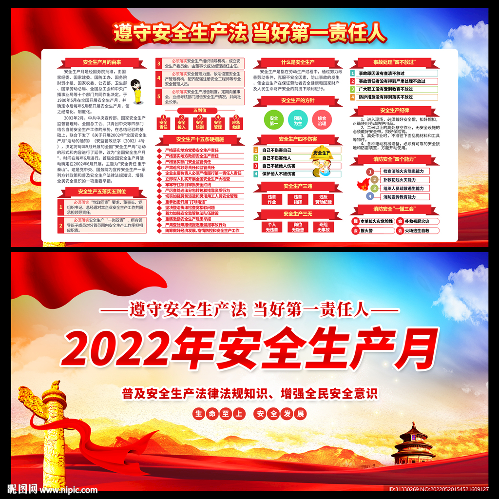 2022安全生产月展板