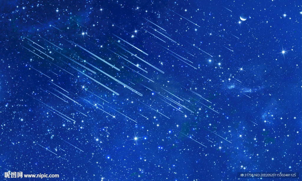 流星雨星空背景