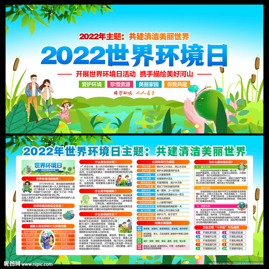2022年世界环境日宣传展板