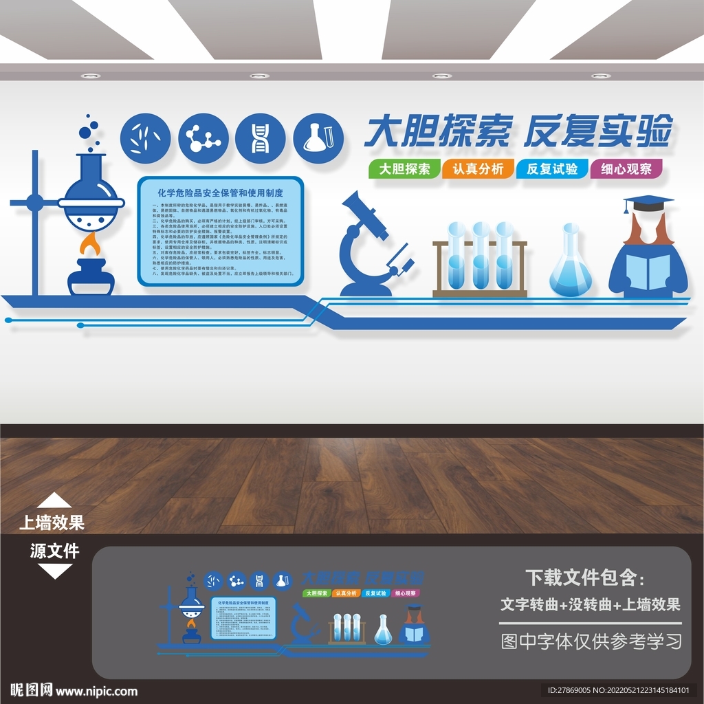 化学实验室文化墙