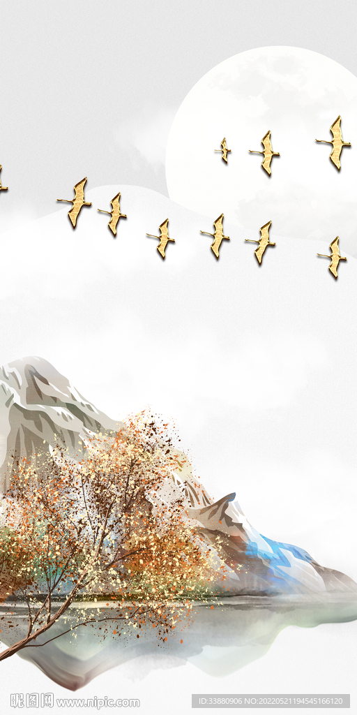 别墅 中式玄关新画 TIF分层