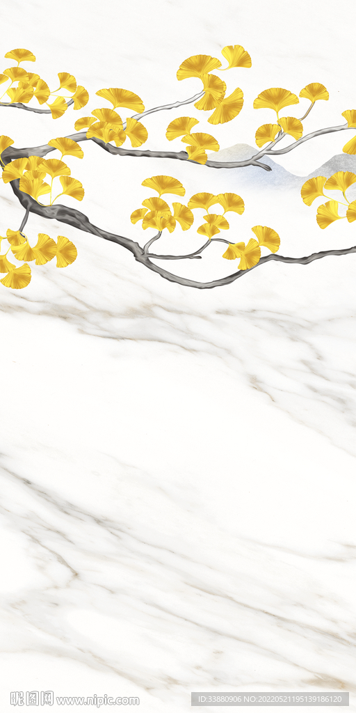 银杏欧式新玄关画 TIF分层