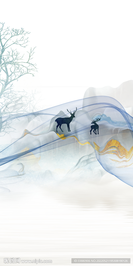 新品风景新玄关画 TIF分层