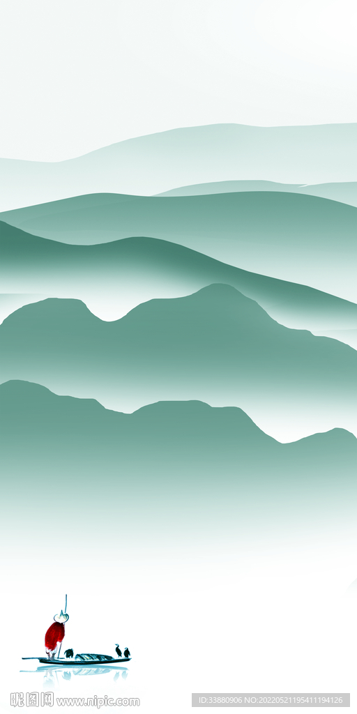 中式 风景新玄关画 TIF分层