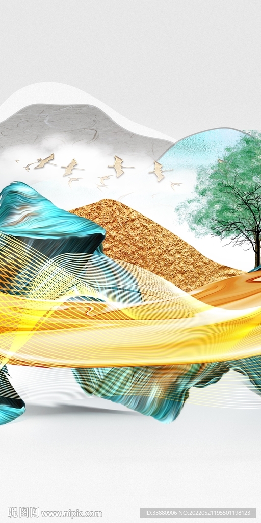 新款风景新玄关画 TIF分层