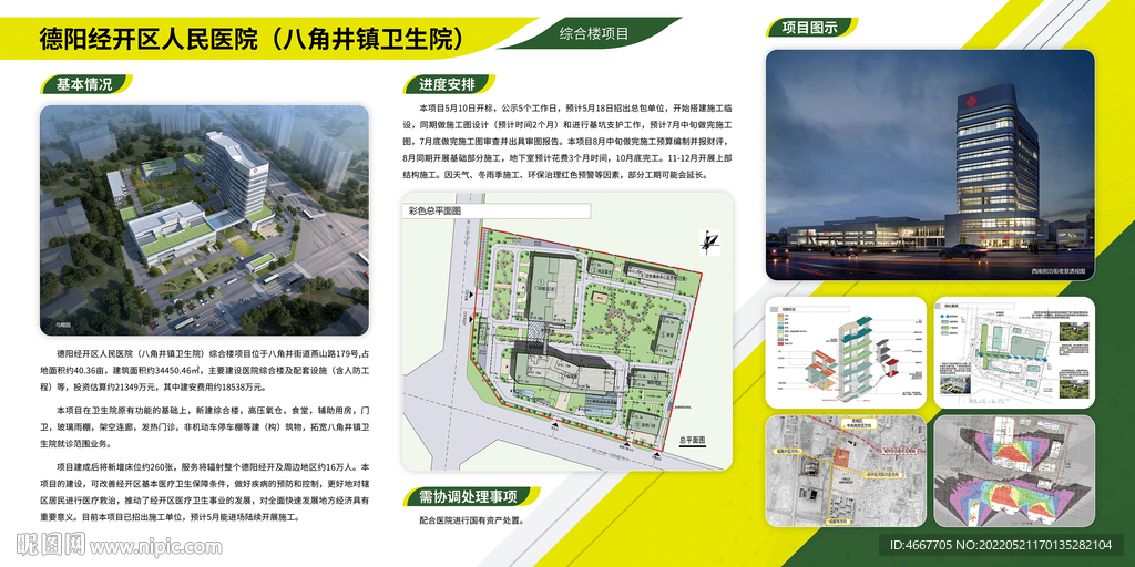 医院在建项目工程介绍展板