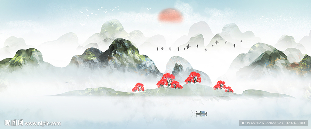 大好河山山水画