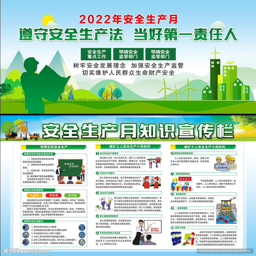 安全生产月展板图片