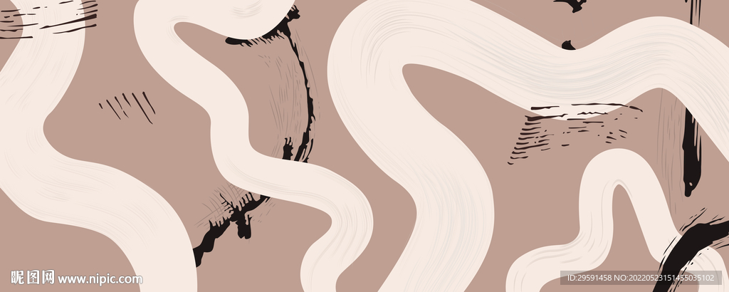 抽象流线装饰画