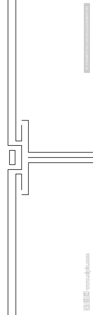 高清分层透明底平开门打印图