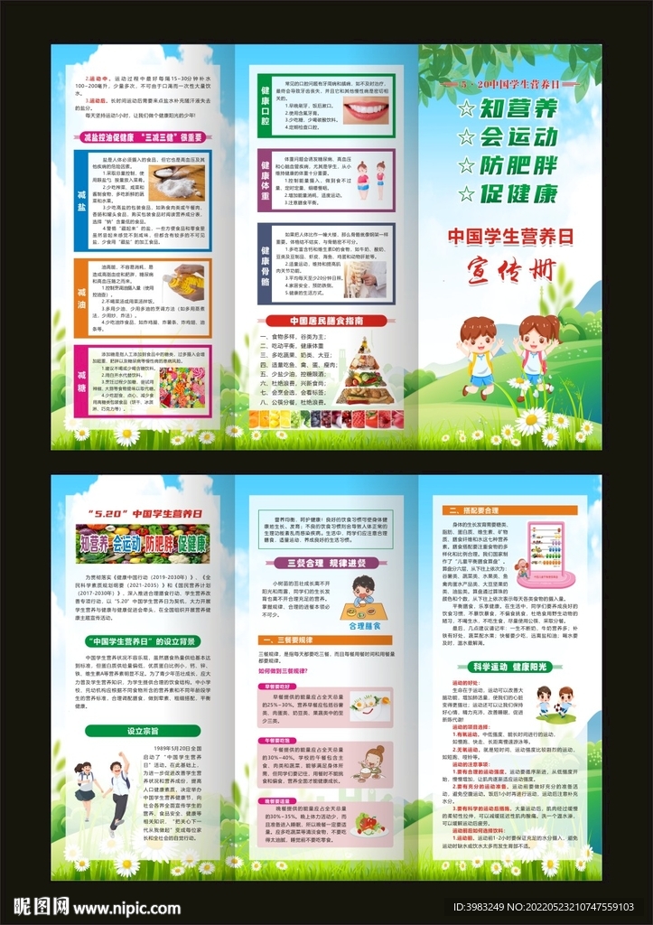 中国学生营养日折页