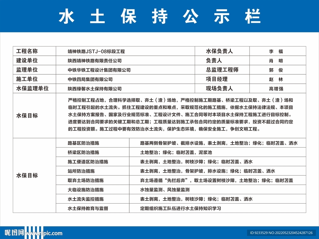 水土保持公示栏