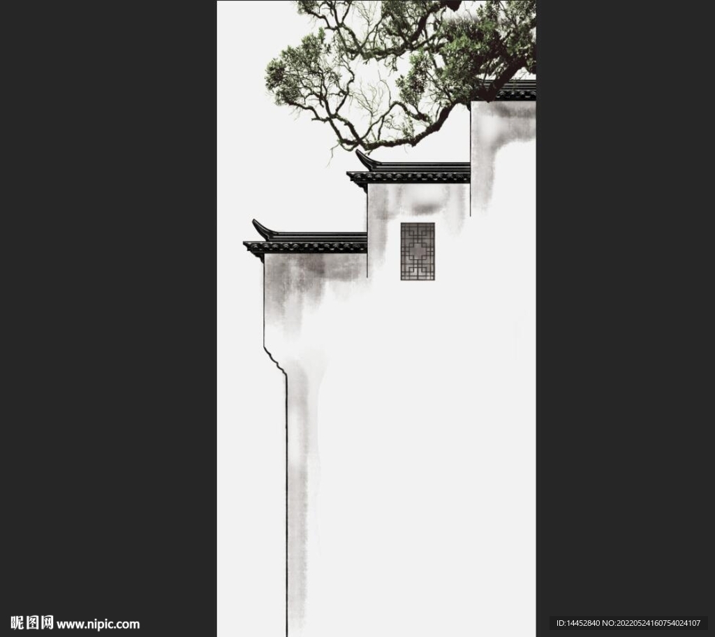 马头墙 树枝
