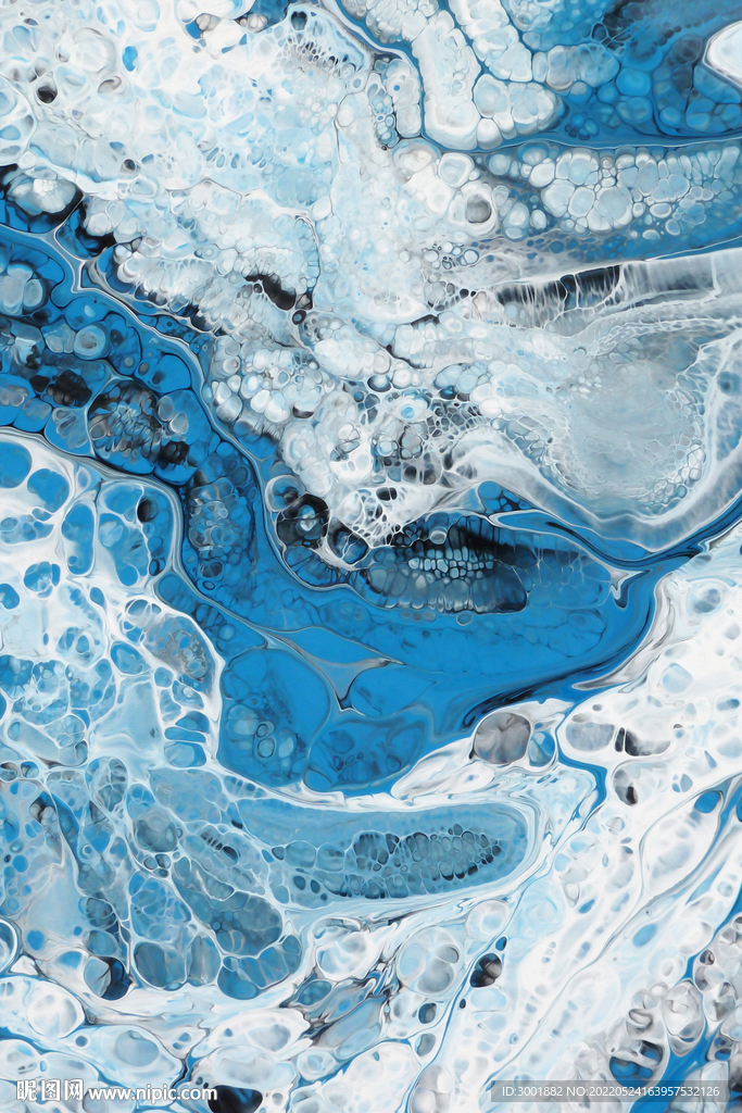 装饰画 蓝色抽象画 油画