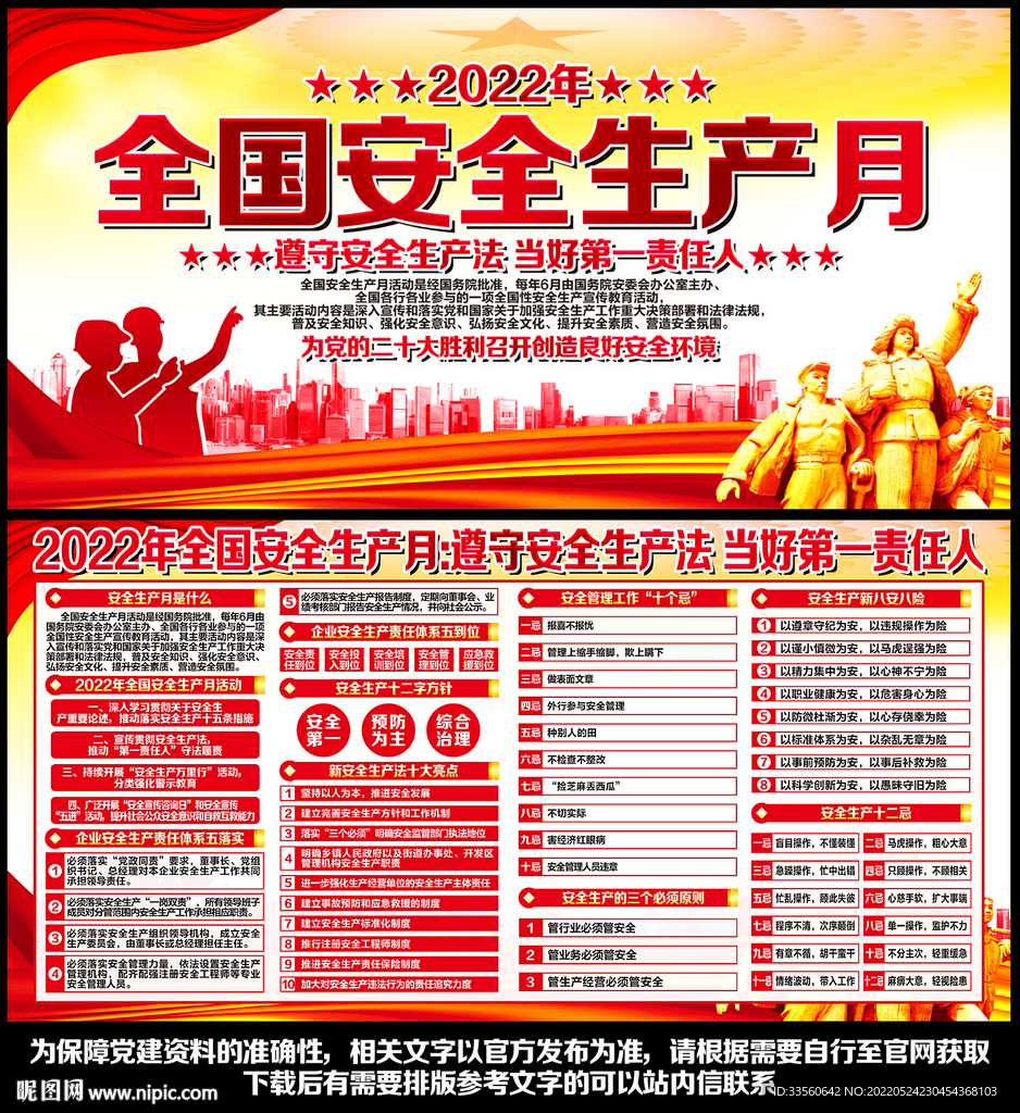 2022安全生产月展板