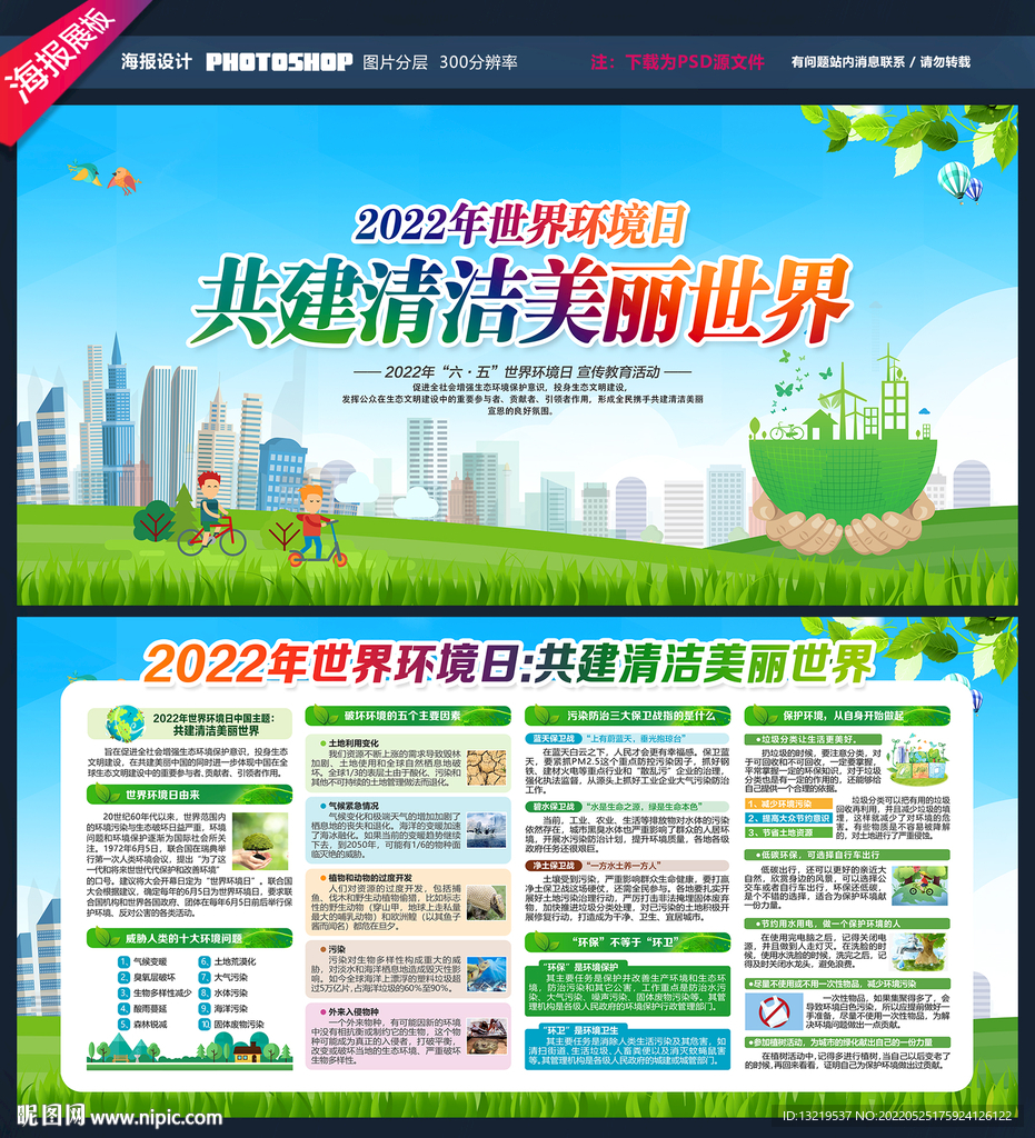 2022年世界环境日宣传展板
