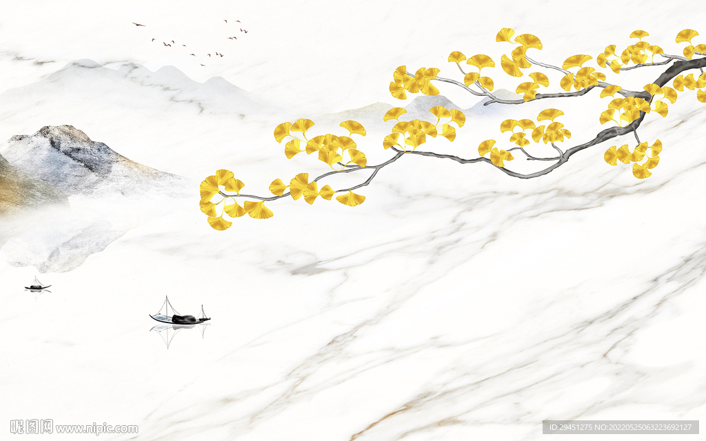 新上架中式客厅山水 TiF分层