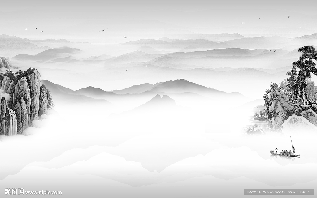 背景墙极简灰色墙画 tif分层