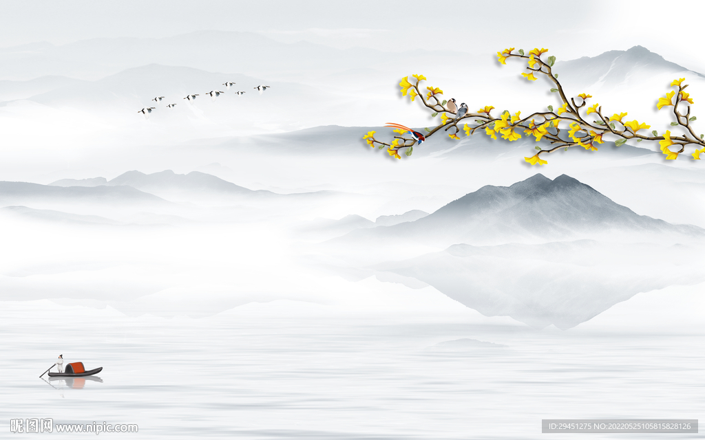 新上架高清简约山水 Tif分层