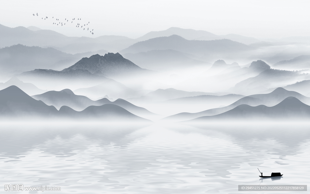 人气中式高清山水 TIf分层