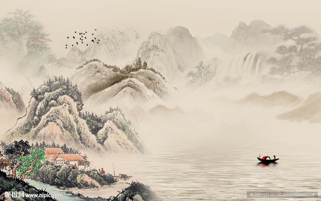 古风意境人气山水 TIf分层