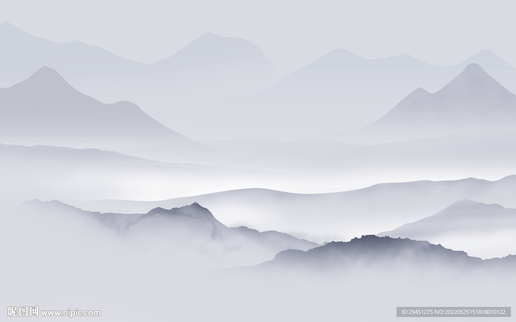 高大上客厅简约山水 TIf分层