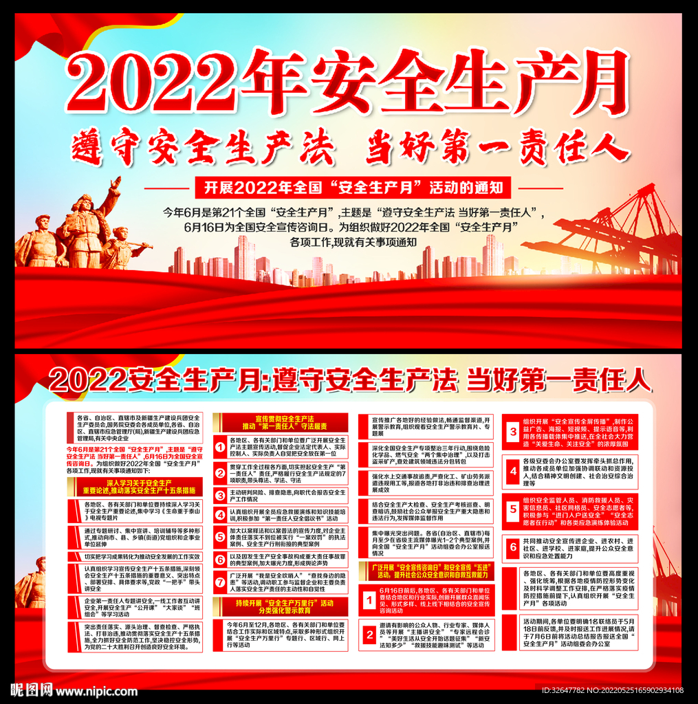 2022年安全月展板