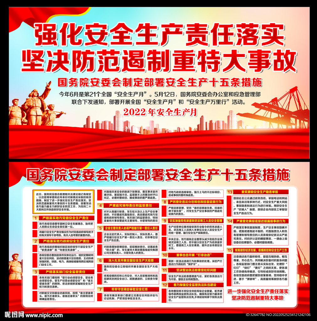 2022安全生产月展板