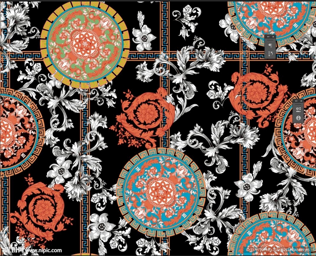 大牌 范思哲 花纹 